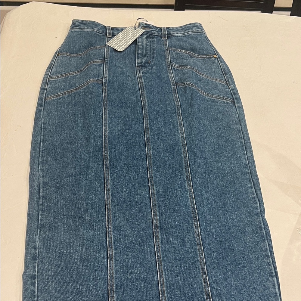 Classic Blue Denim Skirt